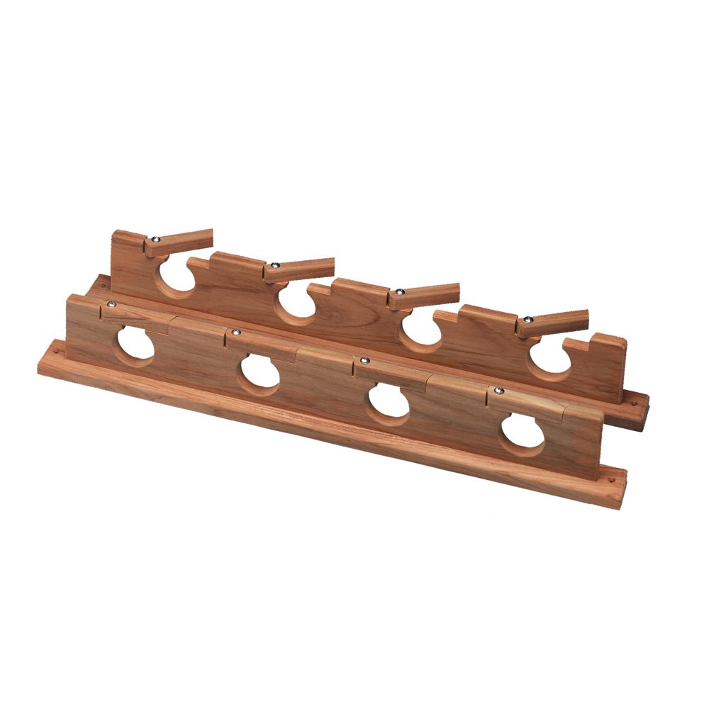 Whitecap Teak Lock-In Four-Rod Storage Rack - New York City Sailor
